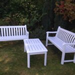 Wooden Garden furniture repainted