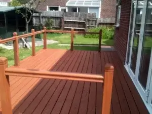 Exterior all completed,with two coats of Golden Cedar Ronseal durable decking stain